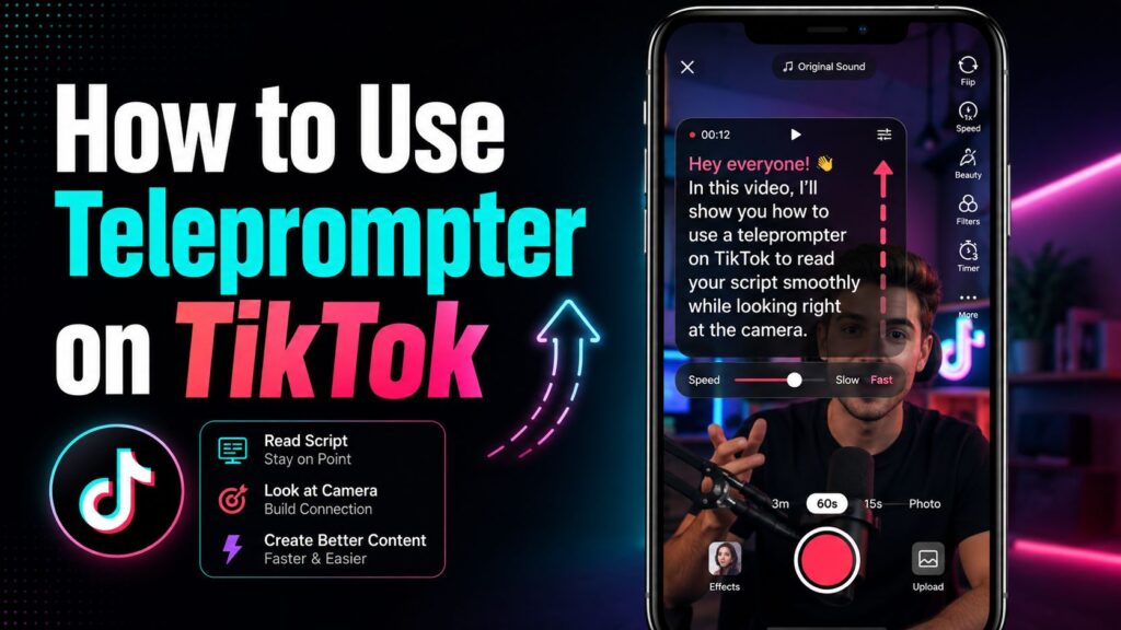 how to use teleprompter on tiktok